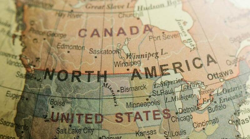 map north america canada United States