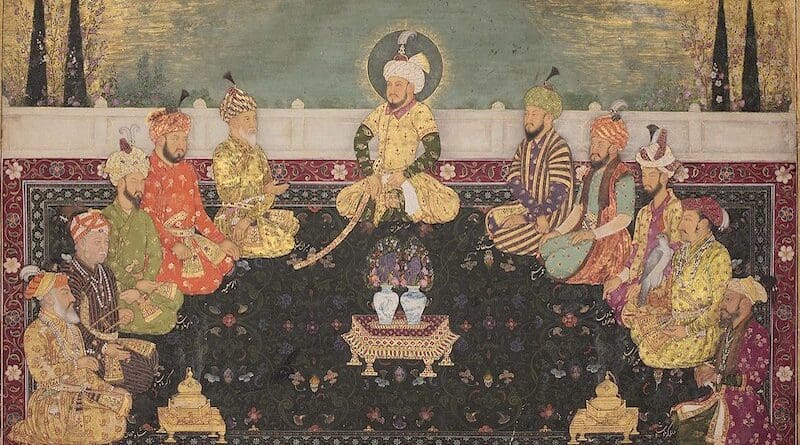 The Rulers of the Mughal Dynasty from Babur to Aurangzeb, with their Ancestor Timur. Credit: Attributed to Bhavanidas, Wikimedia Commons