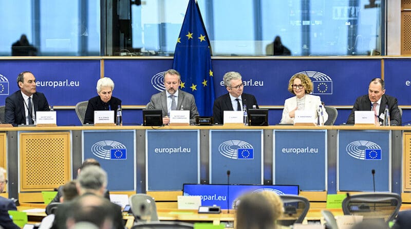 Exchange of views with Radmila Shekerinska, NATO Deputy Secretary General, on deterrence and defence, defence spending and defence industry. Photo Credit: European Union 2025 - Source : EP, NATO