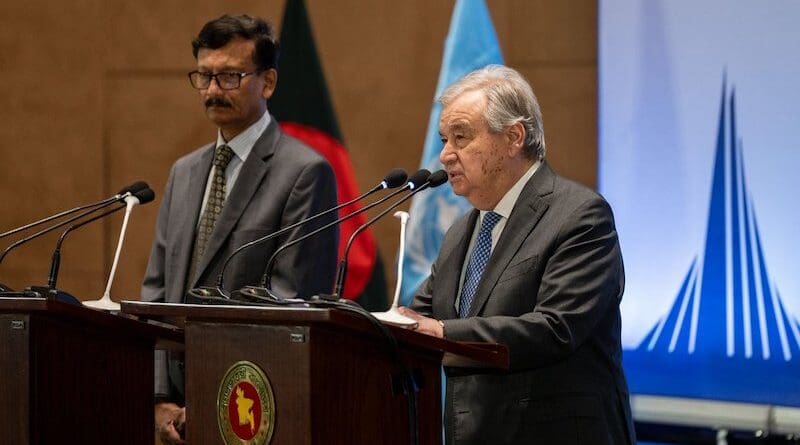 Md. Towhid Hossain, Foreign Adviser of the People's Republic of Bangladesh, with UN Secretary General António Guterres. Photo Credit: António Guterres, X