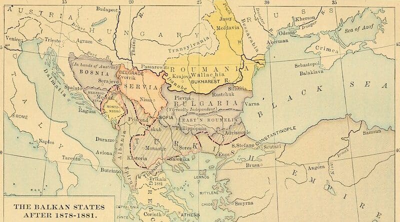 Map of the Balkan region after 1881. Credit: The modern world, from Charlemagne to the present time; with a preliminary survey of ancient times (1919), Wikimedia Commons