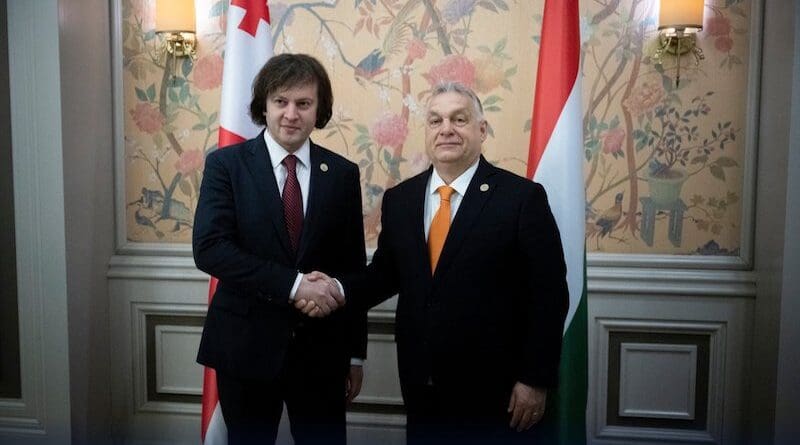 Georgia's Prime Minister Irakli Kobakhidze with Hungary's Prime Minster Viktor Orbán Credit: Viktor Orbán, X