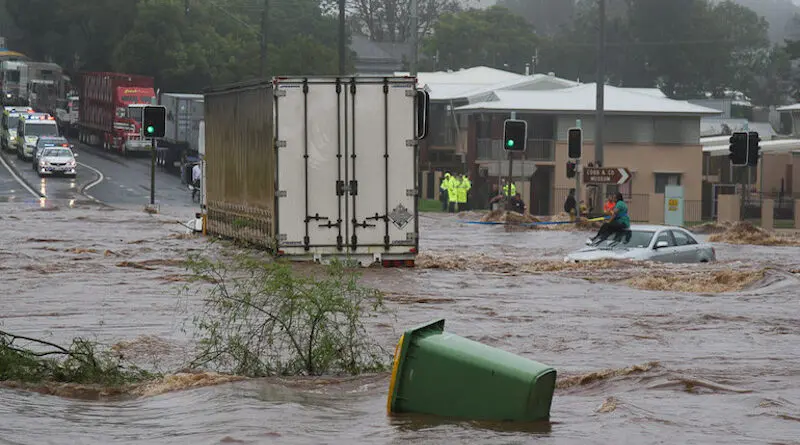 File photo of past flooding in Queensland, Australia. Photo Credit: Kingbob86, Wikipedia Commons