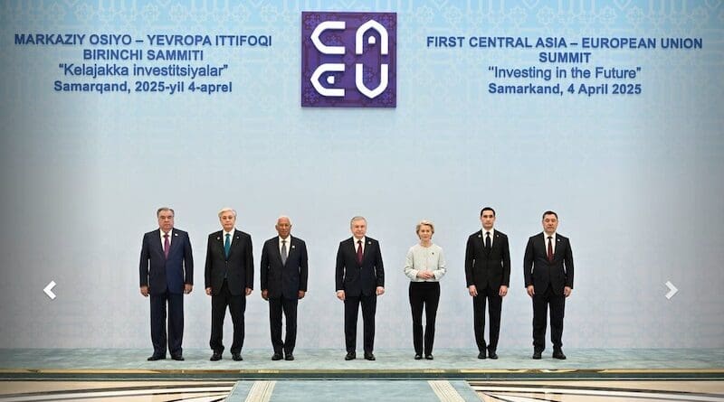 EU-Central Asia Summit participants - screenshot from the official website of Uzbekistan's President: https://president.uz/en