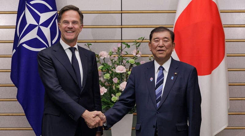 NATO Secretary General Mark Rutte meets the Prime Minister of Japan, Shigeru Ishiba. Photo Credit: NATO