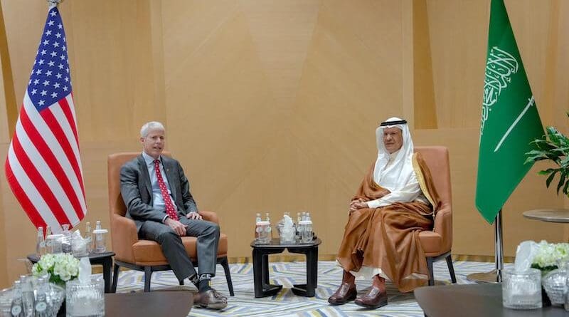 US Energy Secretary Chris Wright with Saudi Energy Minister Prince Abdulaziz bin Salman. Photo Credit: moenergy.gov.sa