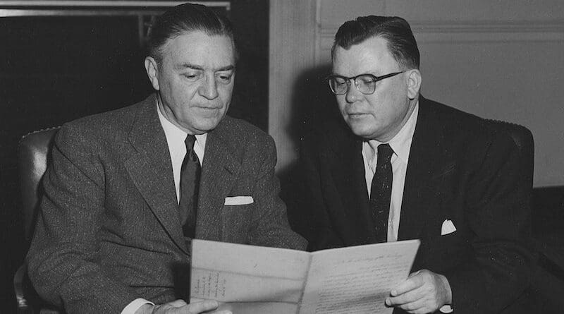 T. Coleman Andrews and Dr. Grover. Photo Credit: General Services Administration. National Archives and Records Service. Office of Educational Programs. Education Division. Wikimedia Commons
