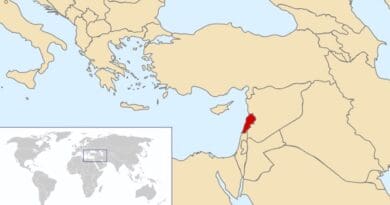 Location of Lebanon. Credit: Wikipedia Commons