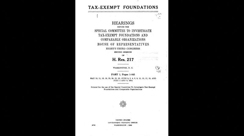 Special Committee to Investigate Tax Exempt Foundations | Reece Committee (1954)