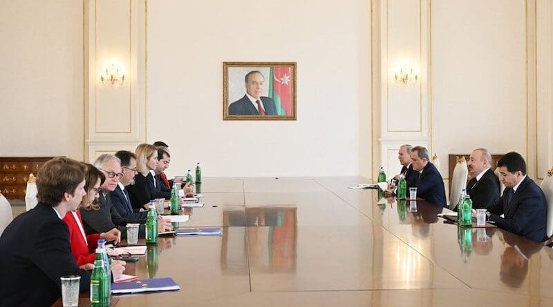 High Representative of the European Union for Foreign Affairs and Security Policy Kaja Kallas with the President of the Republic of Azerbaijan Ilham Aliyev. Photo Credit: president.az