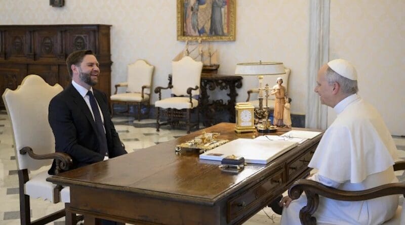 Pope Leo XIV meets with U.S. Vice President JD Vance on May 19, 2025. | Credit: Vatican Media