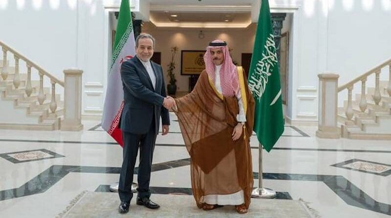 Iran's Foreign Minister Abbas Araghchi with Saudi Arabia's Foreign Minister Prince Faisal bin Farhan. Photo Credit: SPA