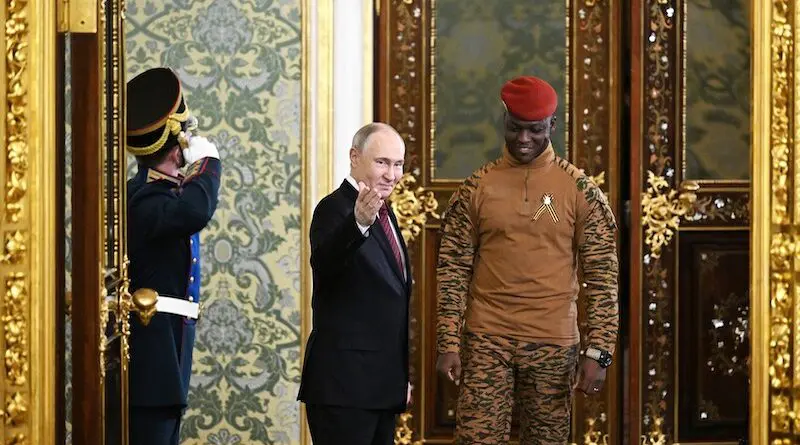 Russia's President Vladimir Putin with Burkina Faso's President Ibrahim Traore. Photo Credit: Kremlin.ru