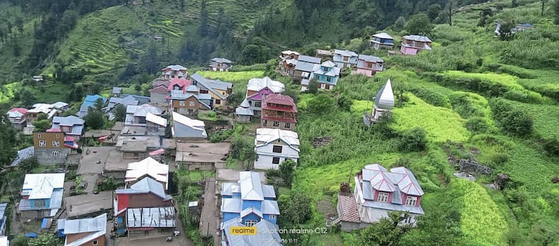 An overview of the picturesque and remote village Shirote in summers in Kishtwar district of Jammu and Kashmir. Photo/Hakim Singh