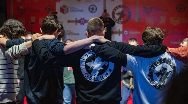 Members of Russian Community nationalist organization. Photo Credit: VKontakte/obshina_rus