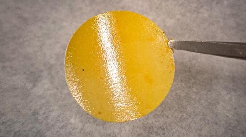 MIT engineers developed a membrane, pictured, that filters the components of crude oil by their molecular size, an advance that could dramatically reduce the amount of energy needed for crude oil fractionation. CREDIT: MIT