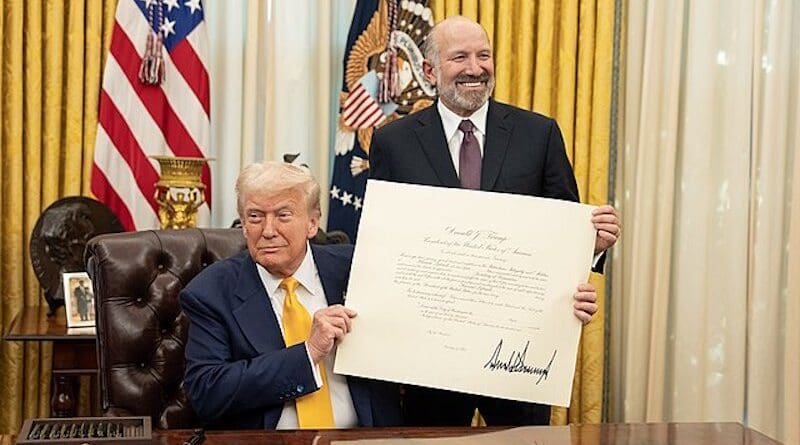 US President Donald Trump with Howard Lutnick, US Secretary of Commerce. Photo Credit: White House