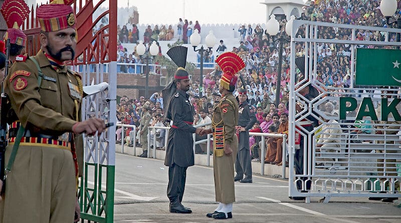 The India-Pakistan Atari-Wagha Border. Photo Credit: Koshy Kosh, Wikimedia Commons
