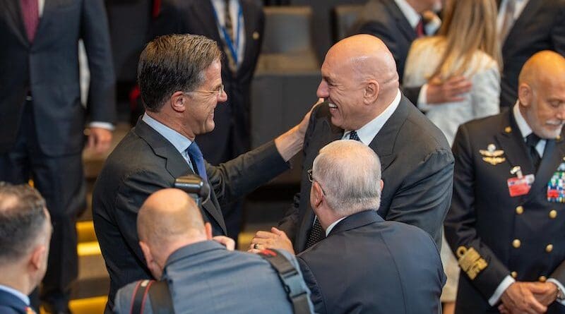 NATO Secretary Mark Rutte with Italy's Defense Minister Guido Crosetto. Photo Credit: Guido Crosetto, X