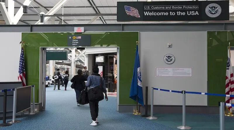 U.S. Customs and Border Protection (CBP) preclearance operations at Vancouver International Airport. Photo Credit: U.S. Customs and Border Protection, Wikipedia Commons