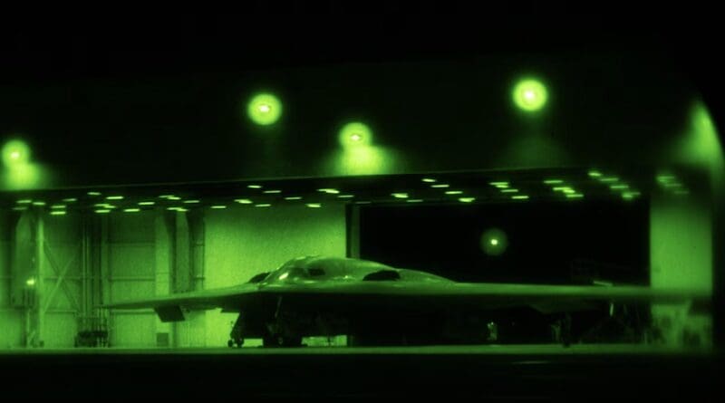 An Air Force B-2 Spirit prepares for Operation Midnight Hammer at Whiteman Air Force Base, Mo., June 21, 2025. Photo Credit: DOD