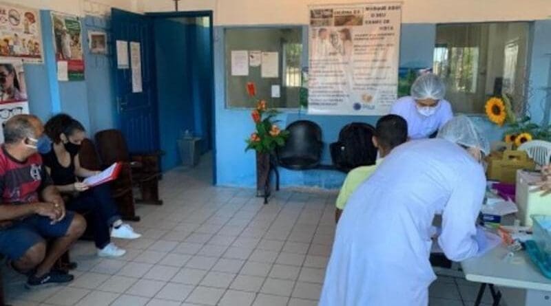 Blood collection in a neighborhood near the Mundaú Lagoon in Maceió. Mercury contamination causes metabolic changes in residents CREDIT: Ana Catarina Rezende Leite/UFAL