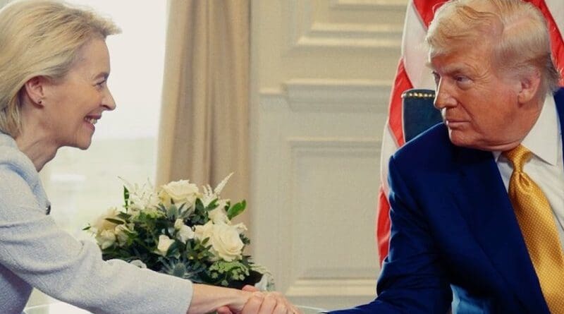 President of the European Commission Ursula von der Leyen with US President Donald Trump. Photo Credit: POTUS, X