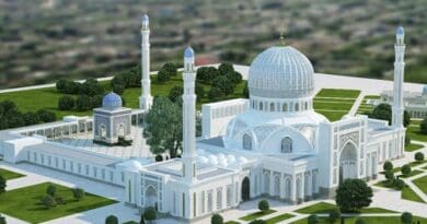 Model of the Imam al-Bukhari Mausoleum. Credit: ent-en.com
