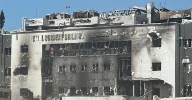 Aftermath of Israeli attack that hit a hospital in Gaza. Photo Credit: OLGA CHEREVKO/OHCHR