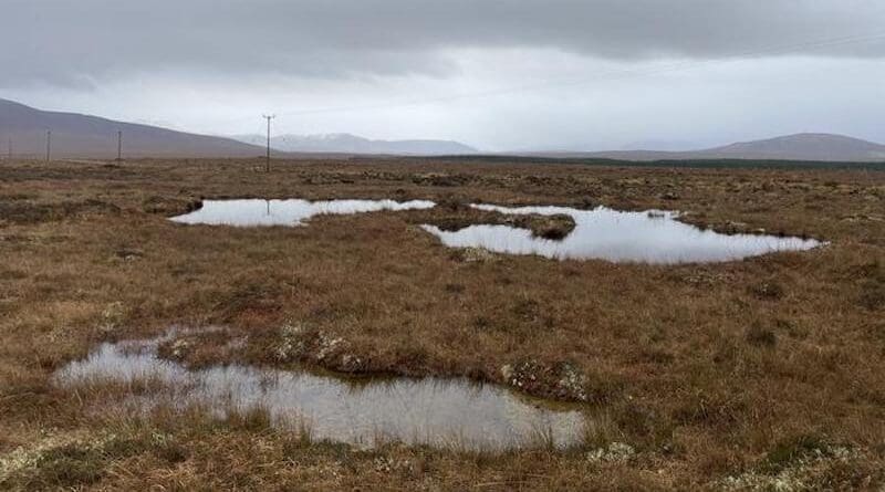 Photo of blanket peatland in western Ireland. CREDIT: Richard Fewster