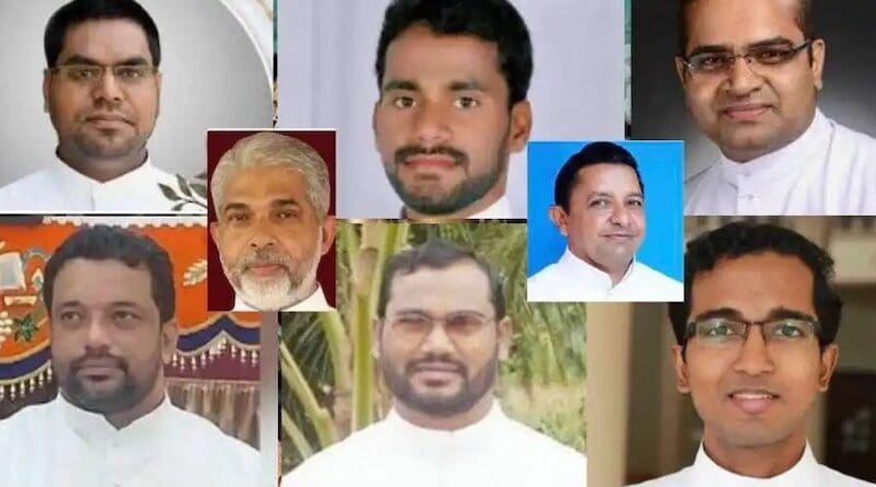 A collage of some of the Indian priests who committed suicide between 2020 and 2025. At least 13 Catholic priests have committed suicide in the past five years, pointing to issues of isolation and depression that Catholic priests suffer in India. (Image: UCA News)