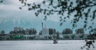 The Hazratbal Shrine in Srinagar, in the union territory of Jammu and Kashmir, India.