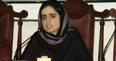 Pakistan's Mahrang Baloch. Photo Credit: Baloch Yakjihti Committee, RFE/RL