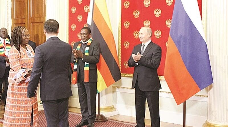 President Mnangagwa with Russian counterpart Vladimir Putin, Moscow, Jan. 2019