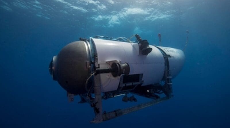 The Titan submersible. Photo Credit: Becky Kagan Schott, OceanGate, Wikipedia Commons