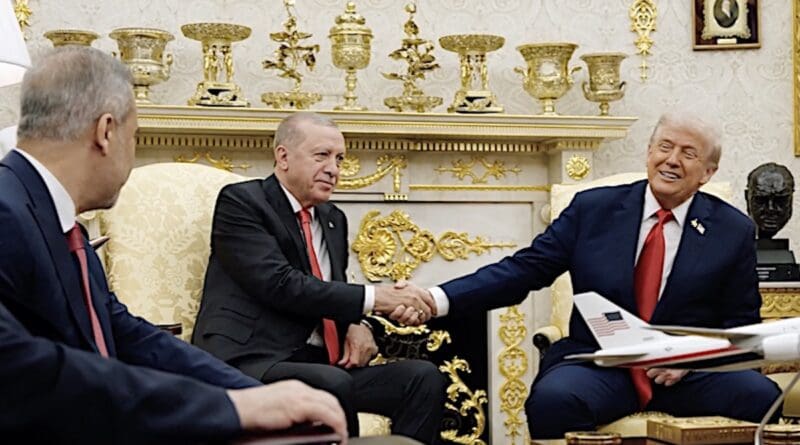 Turkey's President Recep Tayyip Erdoğan with US President Donald Trump. Photo Credit: White House video screenshot