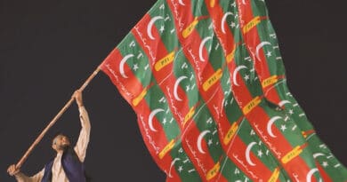 A supporter of Pakistan Tehreek-e-Insaf. Photo Credit: Pakistan Tehreek-e-Insaf - YouTube, Wikipedia Commons