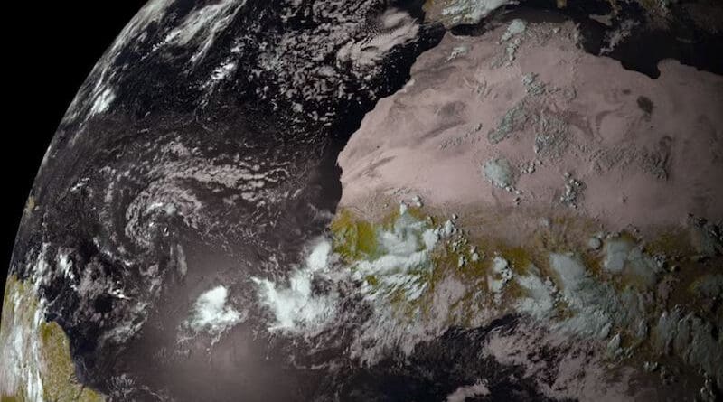 African easterly wave convection moving over Africa into the Atlantic captured by the Meteosat Second Generation Satellite CREDIT: EUMETSAT