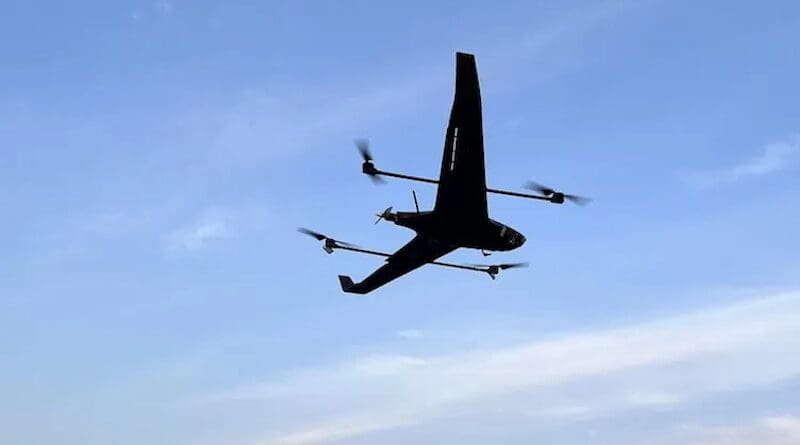 Iroko is a modular, mass-producible quadcopter drone purpose-built for first response and data collection. Source: Terra Industries.