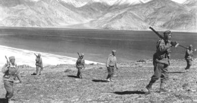Rifle-toting Indian soldiers on patrol during the brief, bloody 1962 Sino-Indian border war. Photo Credit: Author unknown, Wikipedia Commons