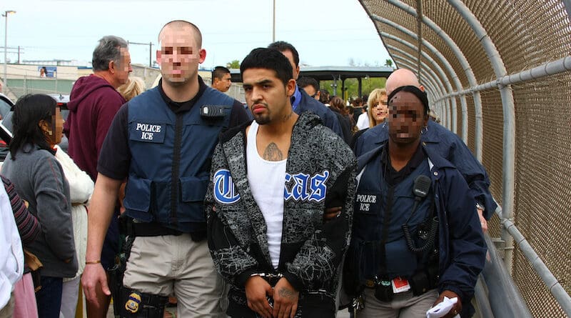File photo of ICE ERO officers deporting a man to Mexico. Photo Credit: U.S. Immigration and Customs Enforcement