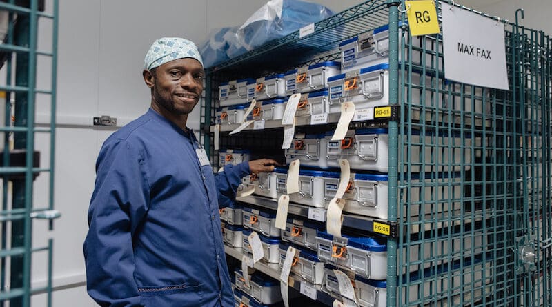 Frank Seibure, OR Sterilizer Team Leader, at work. Source: Mercy Ships