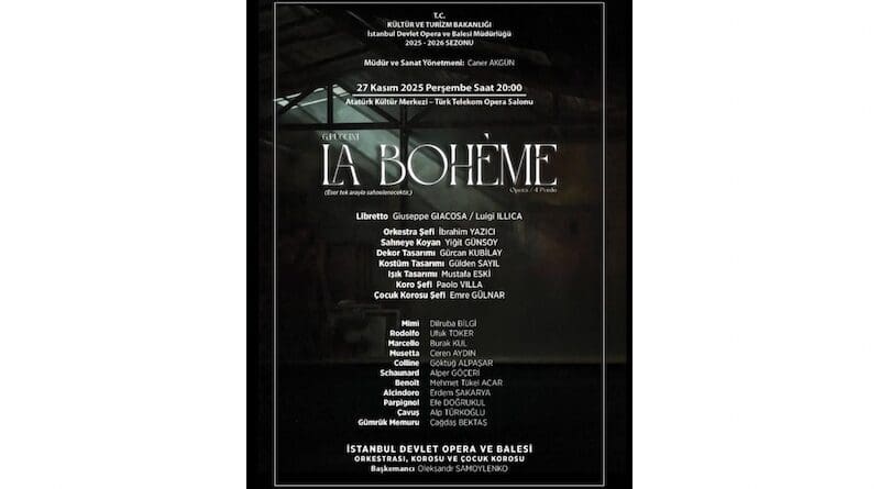 La Bohème, presented by the Istanbul State Opera and Ballet
