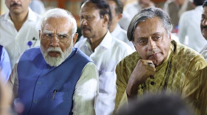 India's Prime Minister Narendra Modia with Dr. Shasi Tharoor. Photo Credit: India PM Office, Wikimedia Commons