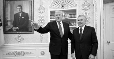 US President Donald Trump with Uzbekistan's President Shavkat Mirziyoyev. Photo Credit: president.uz