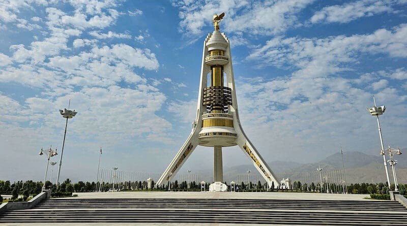 The Monument of Neutrality in Ashgabat, Turkmenistan - photo by Richard Mortel/CC BY 2.0 https://www.flickr.com/photos/prof_richard/53177954060/