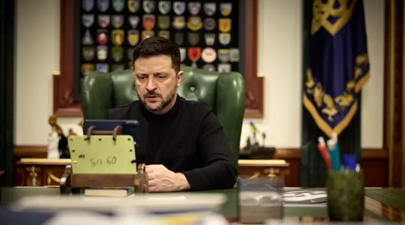 உக்ரைன் அதிபர் வோலோடிமிர் ஜெலென்ஸ்கி. புகைப்பட உரிமை: உக்ரைன் அதிபர் பத்திரிகை சேவை