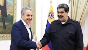 Spain's former Prime Minister José Luis Rodríguez Zapatero with Venezuela's President Nicolas Maduro at Miraflores Palace, Caracas, October 3, 2022. Photo: Presidential Press.