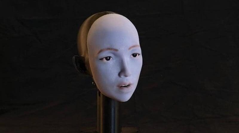 Hod Lipson and his team have created a robot that, for the first time, is able to learn facial lip motions for tasks such as speech and singing. CREDIT: Jane Nisselson/ Columbia Engineering