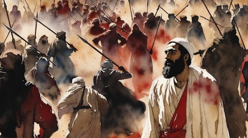 The Battle of Uhud and Rabbi Mukhayriq. Image: Grok